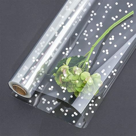 transparent wrapping paper nearby